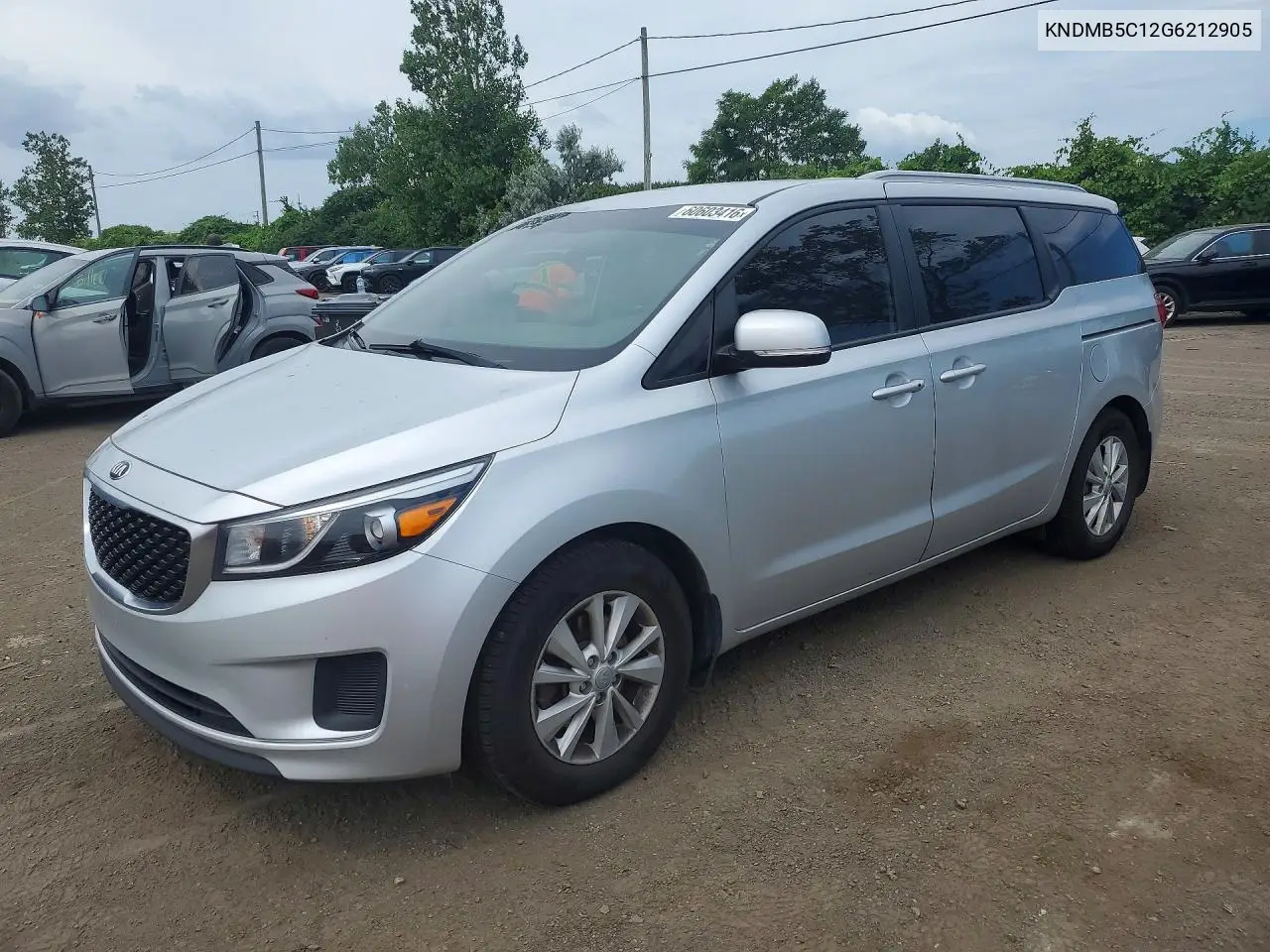2016 Kia Sedona Lx VIN: KNDMB5C12G6212905 Lot: 60603416