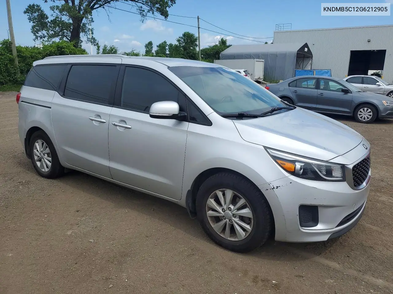 2016 Kia Sedona Lx VIN: KNDMB5C12G6212905 Lot: 60603416