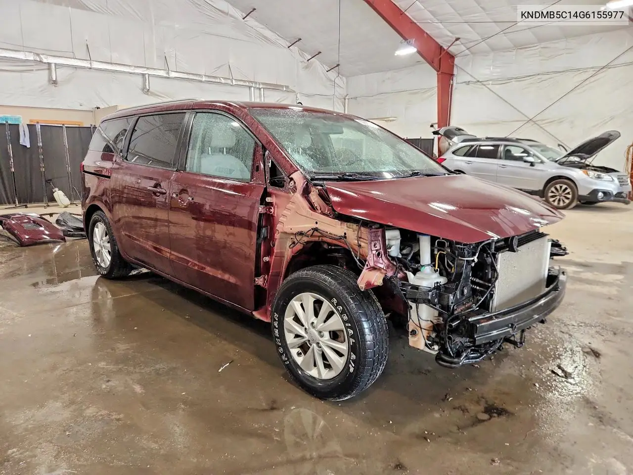 2016 Kia Sedona Lx VIN: KNDMB5C14G6155977 Lot: 60622876