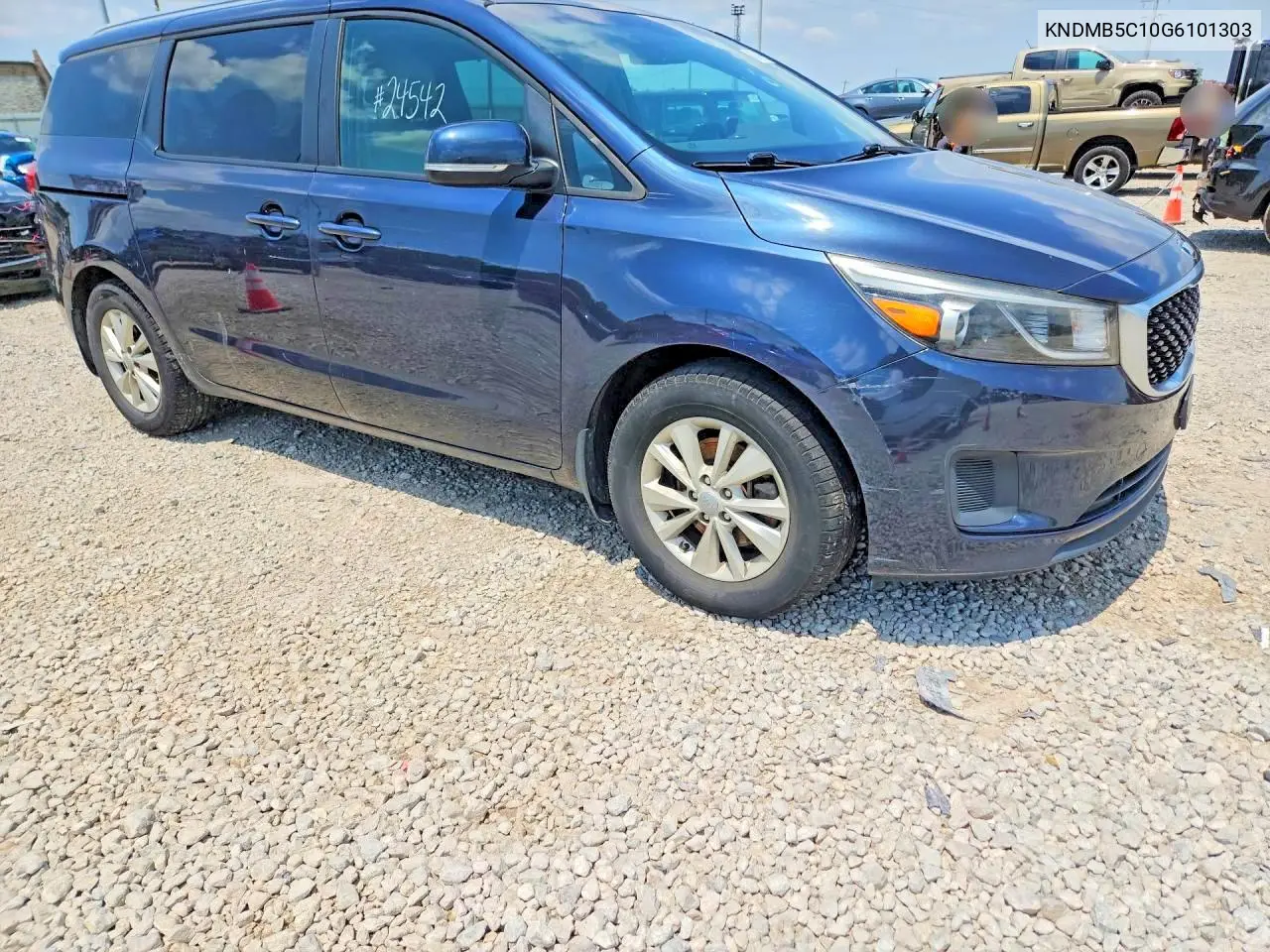 2016 Kia Sedona Lx VIN: KNDMB5C10G6101303 Lot: 61011176