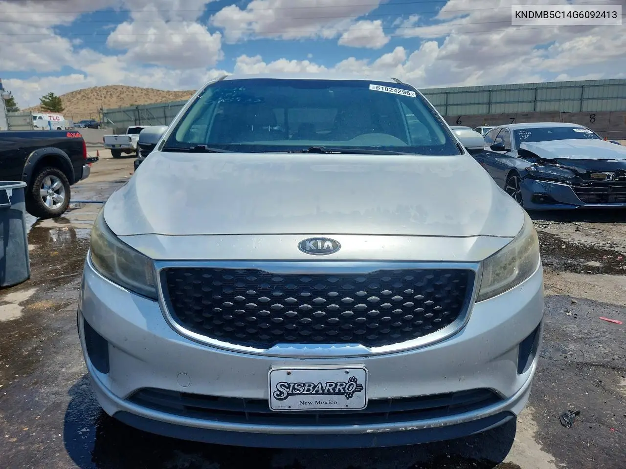 2016 Kia Sedona Lx VIN: KNDMB5C14G6092413 Lot: 61024296
