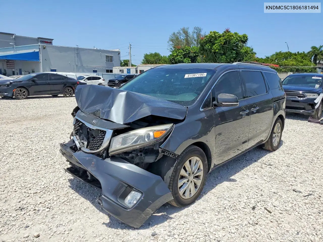 2016 Kia Sedona Ex VIN: KNDMC5C18G6181494 Lot: 61387196