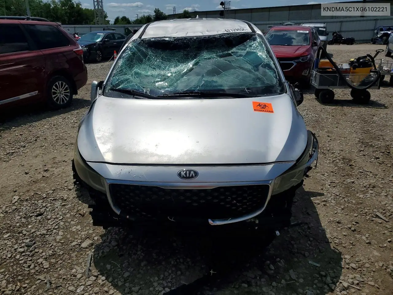 2016 Kia Sedona VIN: KNDMA5C1XG6102221 Lot: 62129856