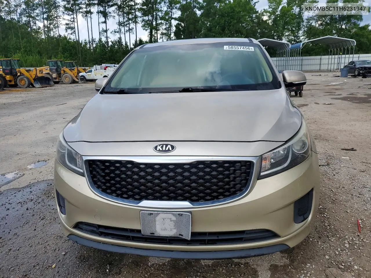 2017 Kia Sedona Lx VIN: KNDMB5C11H6231947 Lot: 58557456