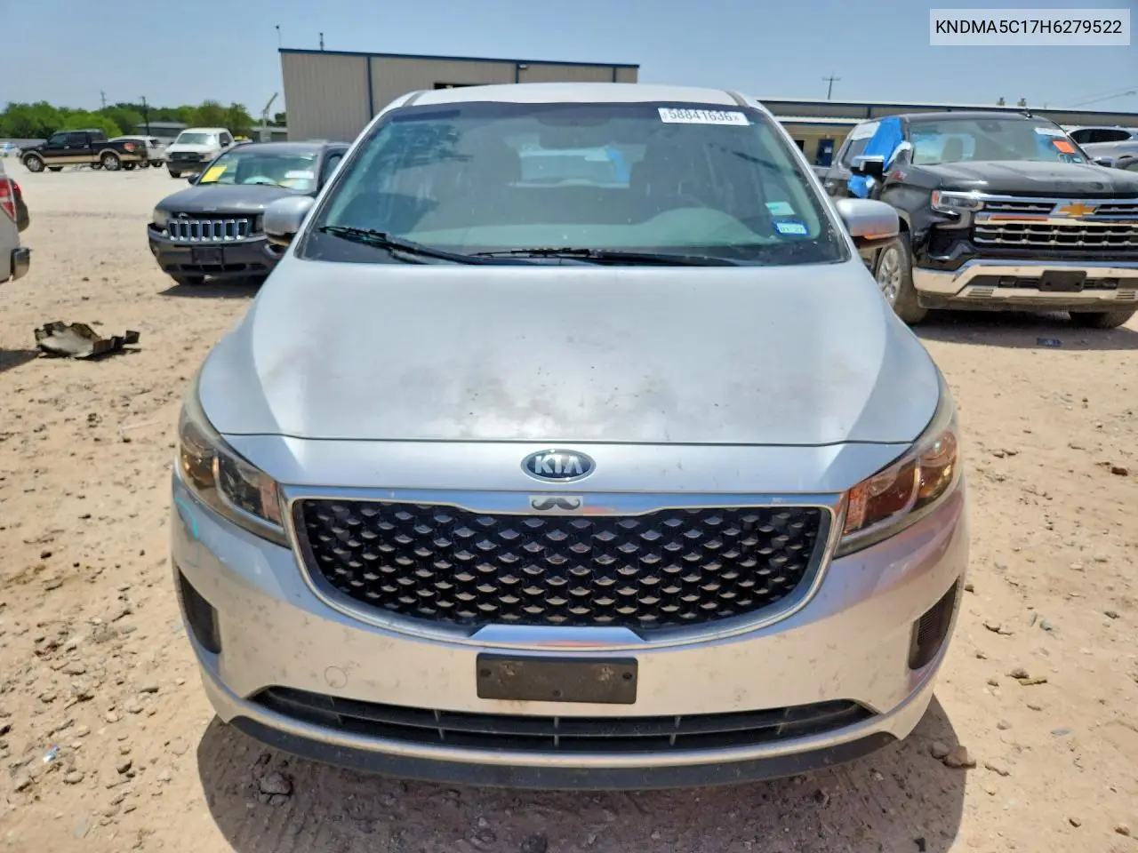 2017 Kia Sedona L VIN: KNDMA5C17H6279522 Lot: 58841636