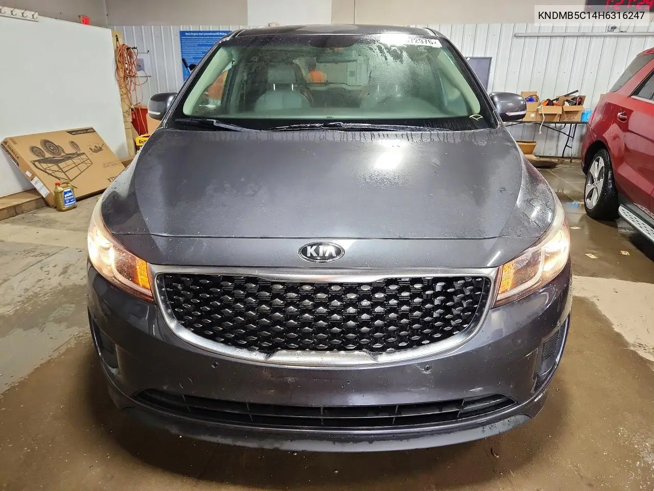 2017 Kia Sedona Lx VIN: KNDMB5C14H6316247 Lot: 59038766