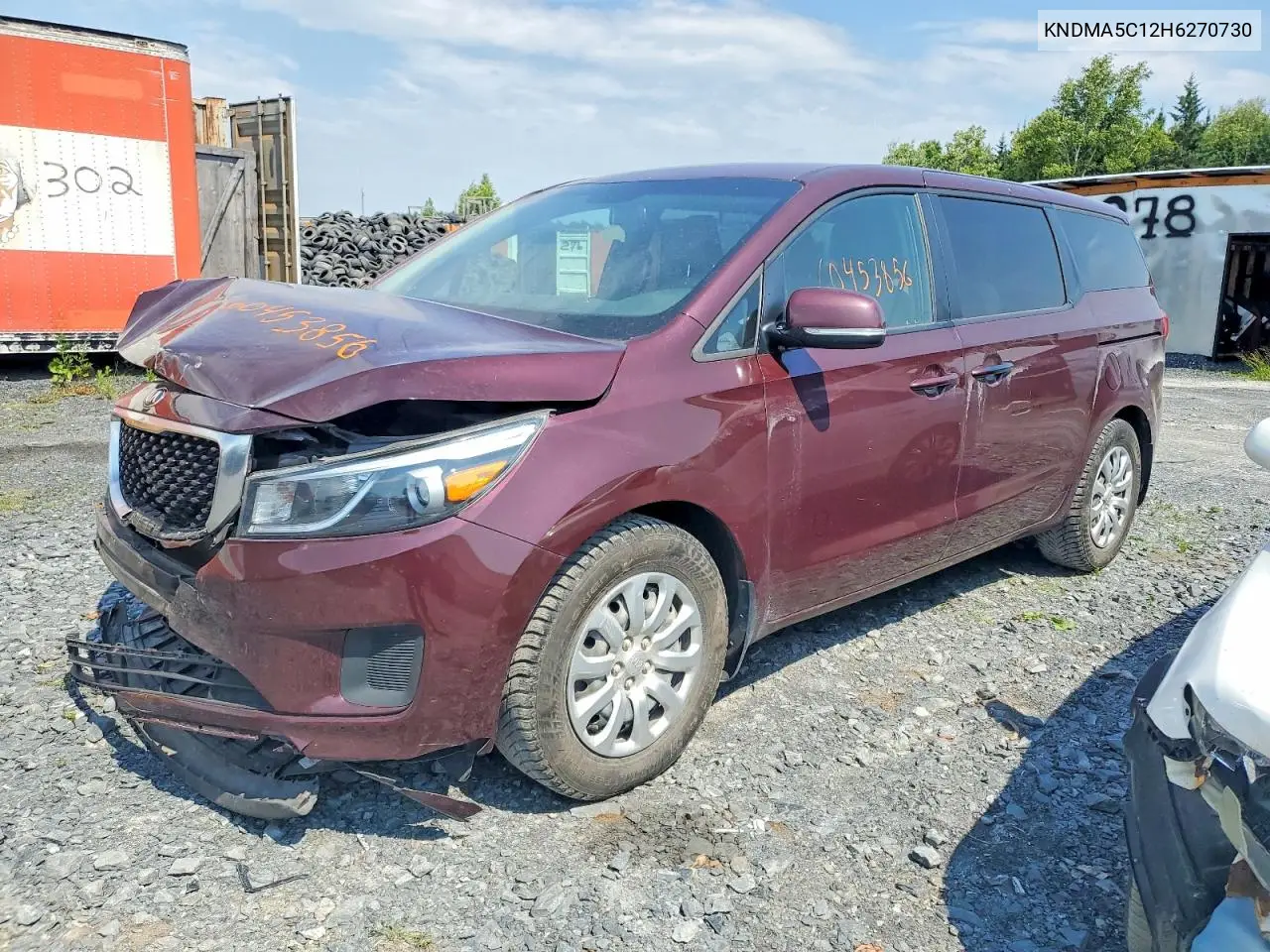 2017 Kia Sedona L VIN: KNDMA5C12H6270730 Lot: 60453856