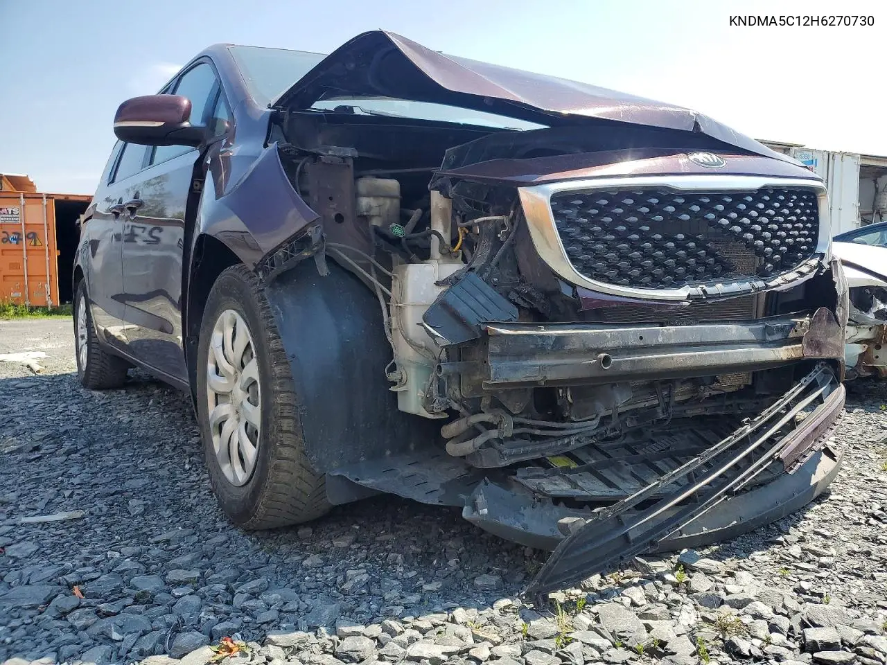 2017 Kia Sedona L VIN: KNDMA5C12H6270730 Lot: 60453856