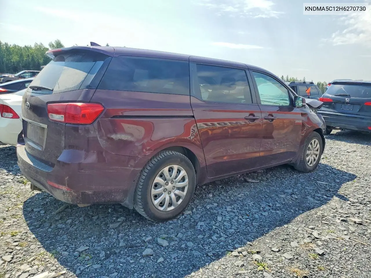 2017 Kia Sedona L VIN: KNDMA5C12H6270730 Lot: 60453856