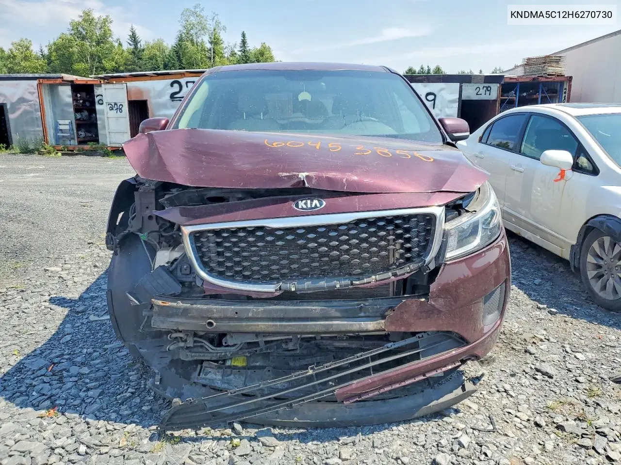 2017 Kia Sedona L VIN: KNDMA5C12H6270730 Lot: 60453856