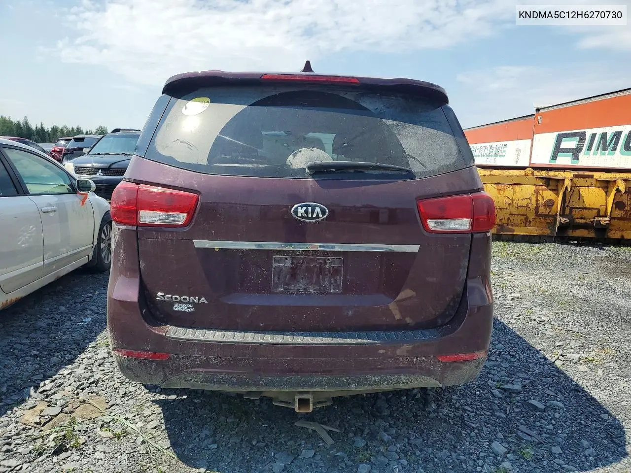 2017 Kia Sedona L VIN: KNDMA5C12H6270730 Lot: 60453856
