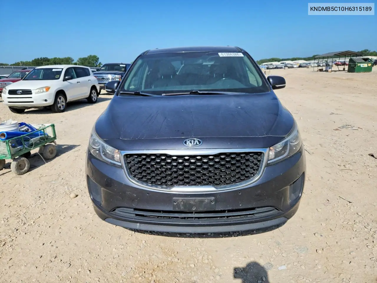 2017 Kia Sedona Lx VIN: KNDMB5C10H6315189 Lot: 61306386