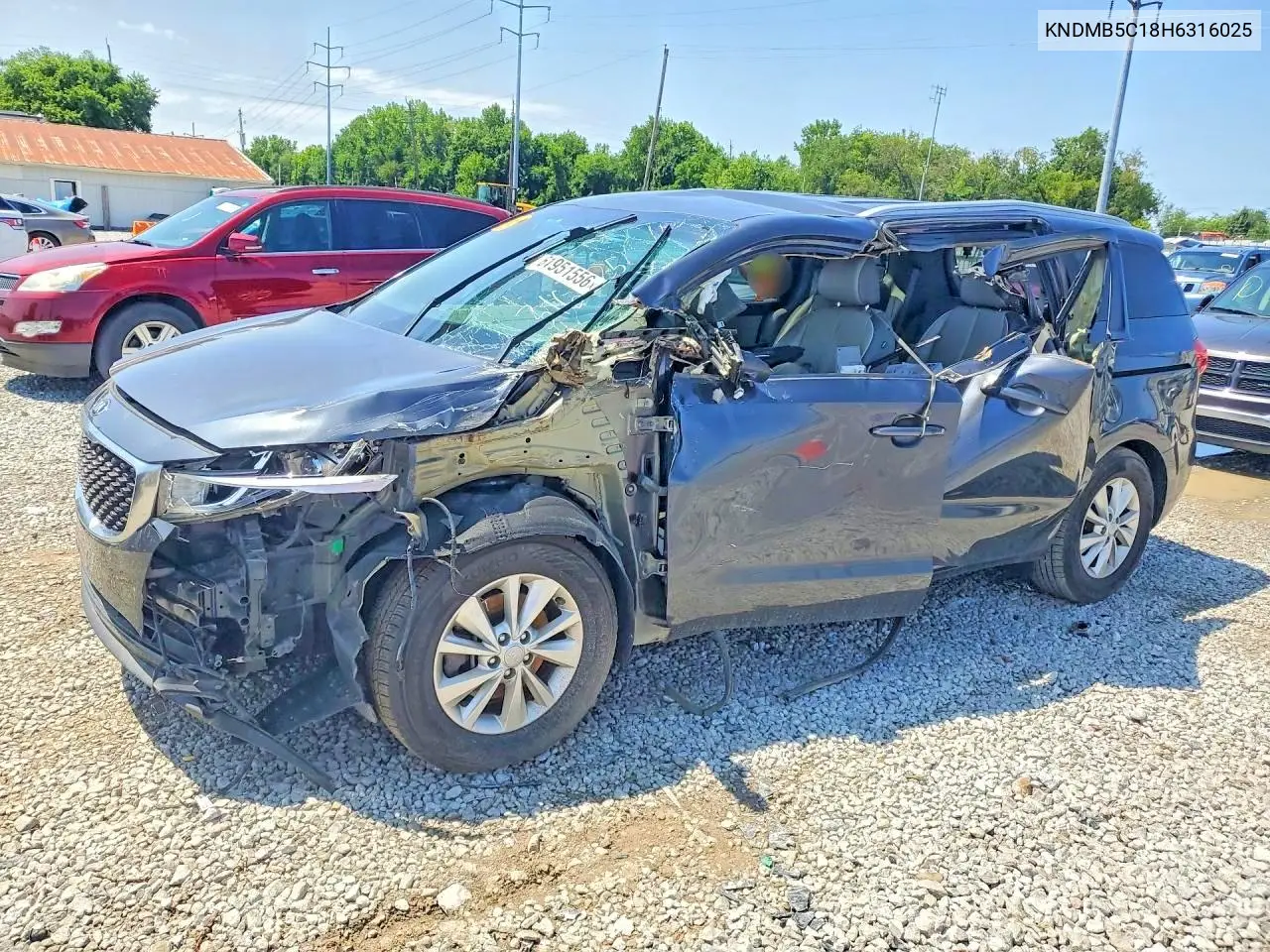 2017 Kia Sedona Lx VIN: KNDMB5C18H6316025 Lot: 61951556
