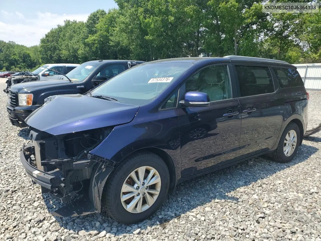 2018 Kia Sedona Lx VIN: KNDMB5C10J6364138 Lot: 57534376