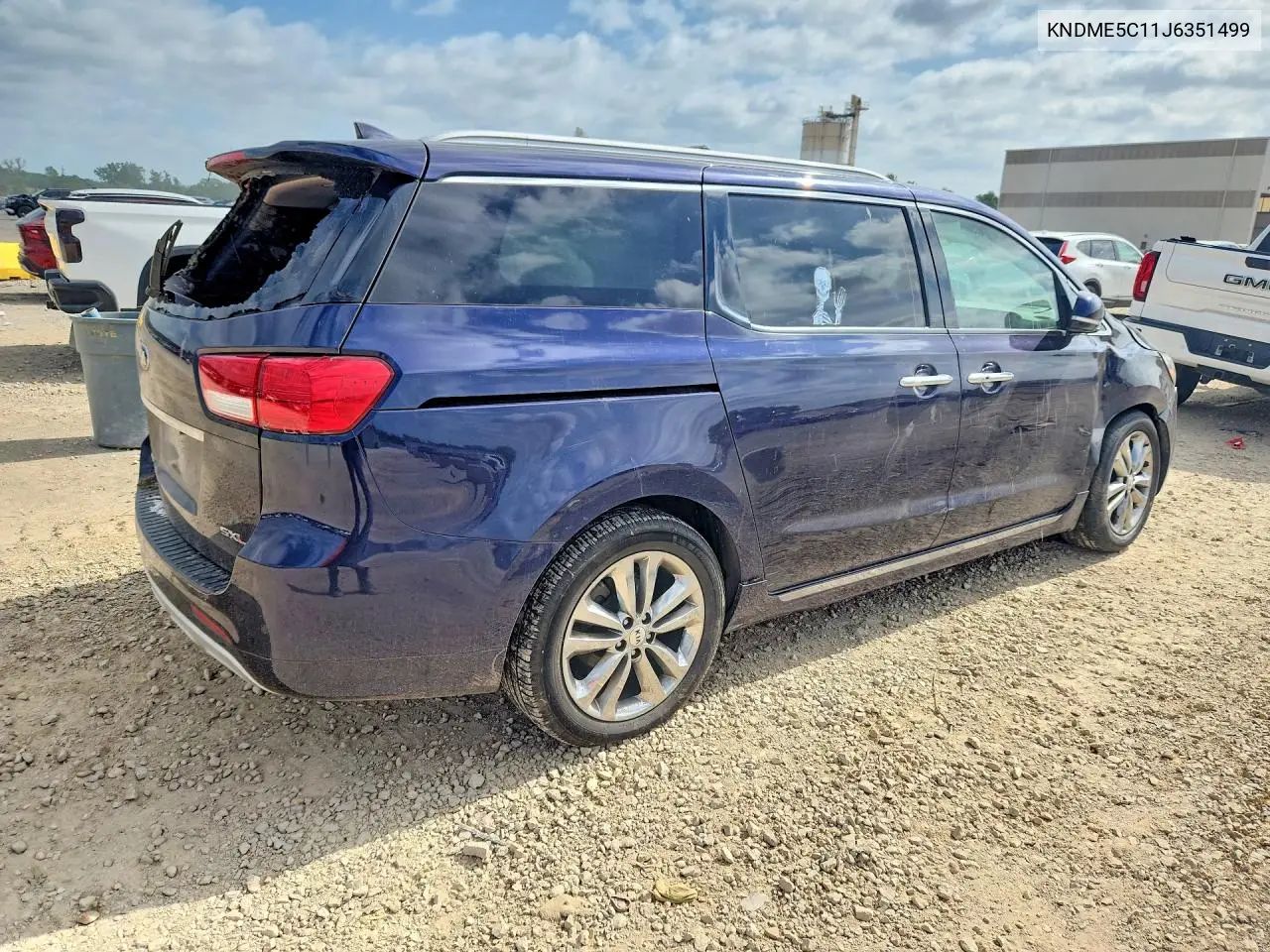 2018 Kia Sedona Sxl VIN: KNDME5C11J6351499 Lot: 59015386