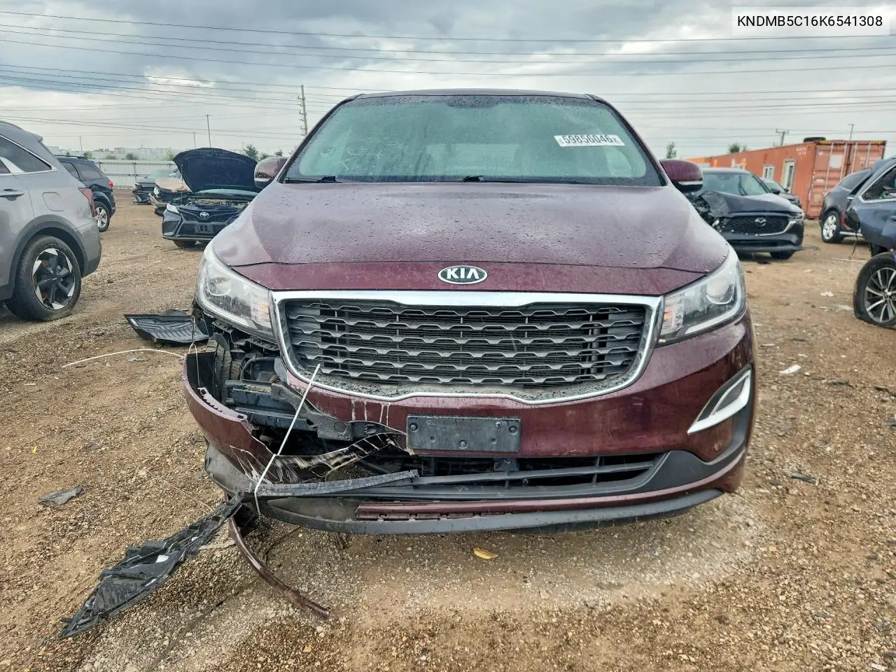 2019 Kia Sedona Lx VIN: KNDMB5C16K6541308 Lot: 59856046