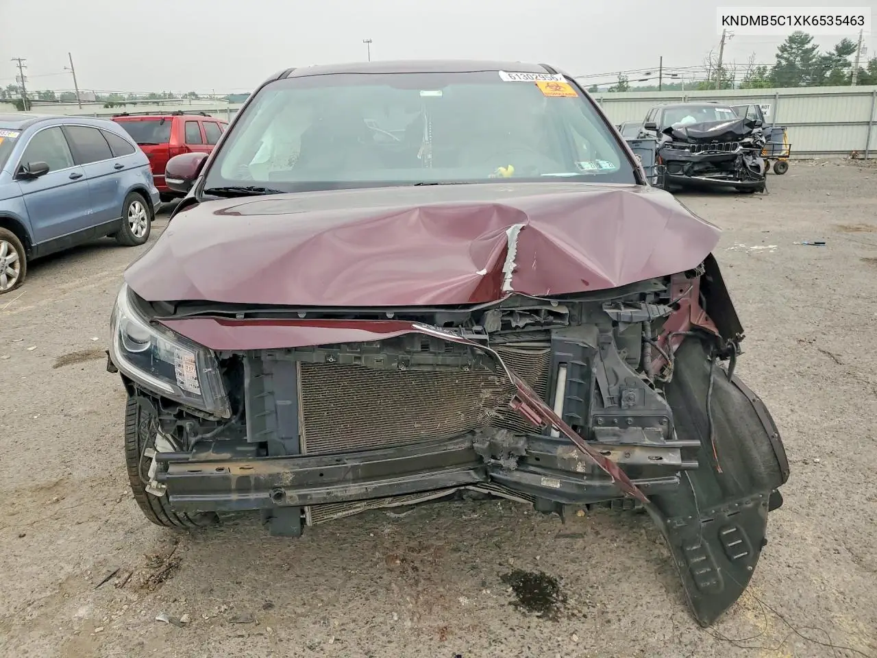 2019 Kia Sedona Ex VIN: KNDMB5C1XK6535463 Lot: 61302956