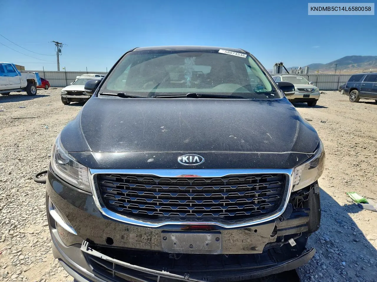 2020 Kia Sedona Ex VIN: KNDMB5C14L6580058 Lot: 58074546