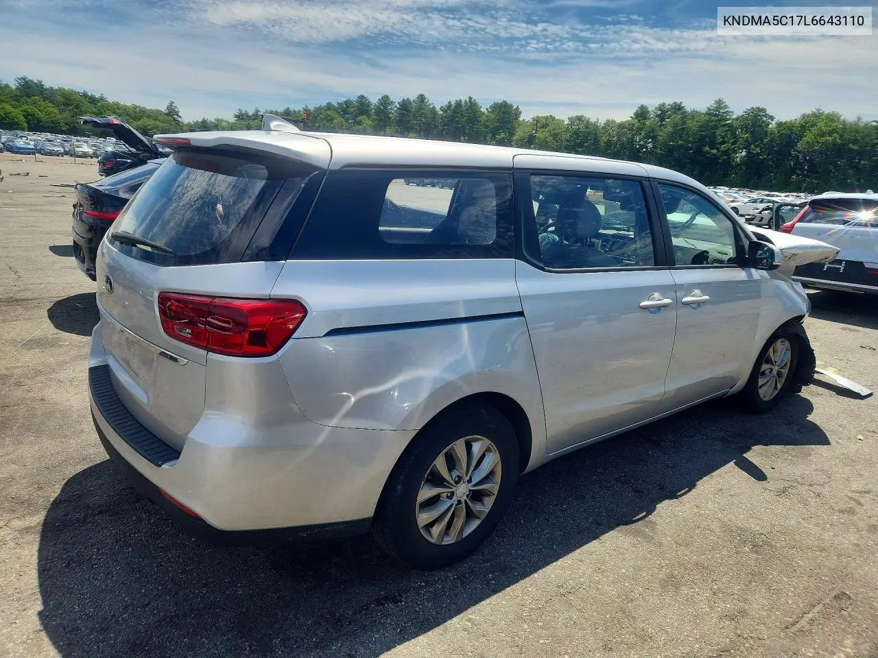 2020 Kia Sedona L VIN: KNDMA5C17L6643110 Lot: 58758066