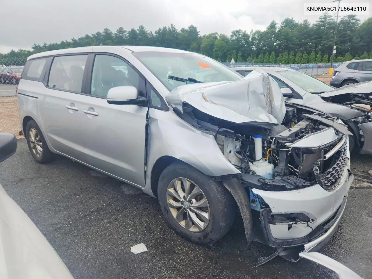 2020 Kia Sedona L VIN: KNDMA5C17L6643110 Lot: 58758066