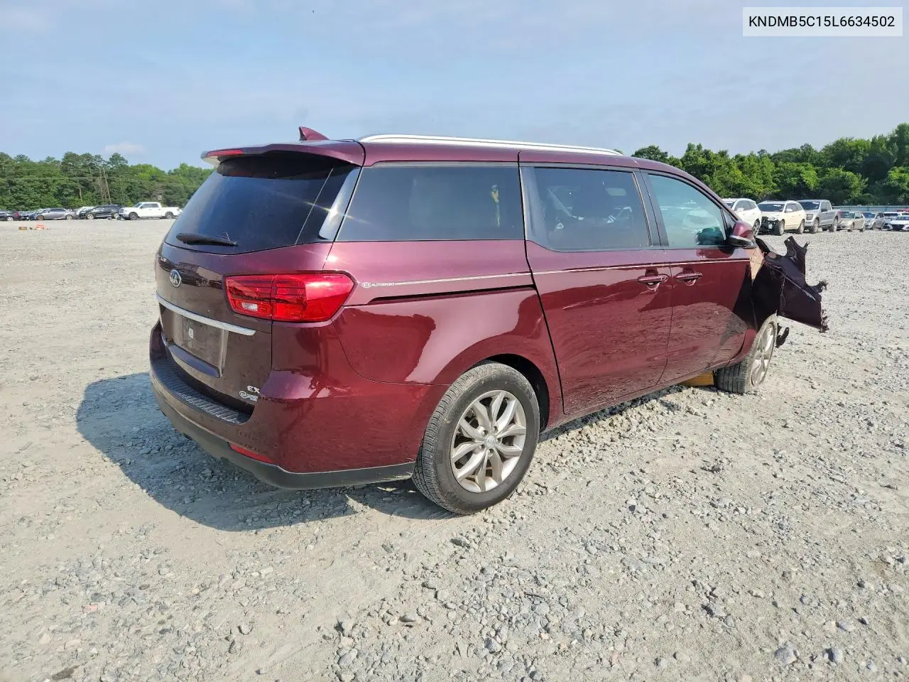 2020 Kia Sedona Ex VIN: KNDMB5C15L6634502 Lot: 58813566