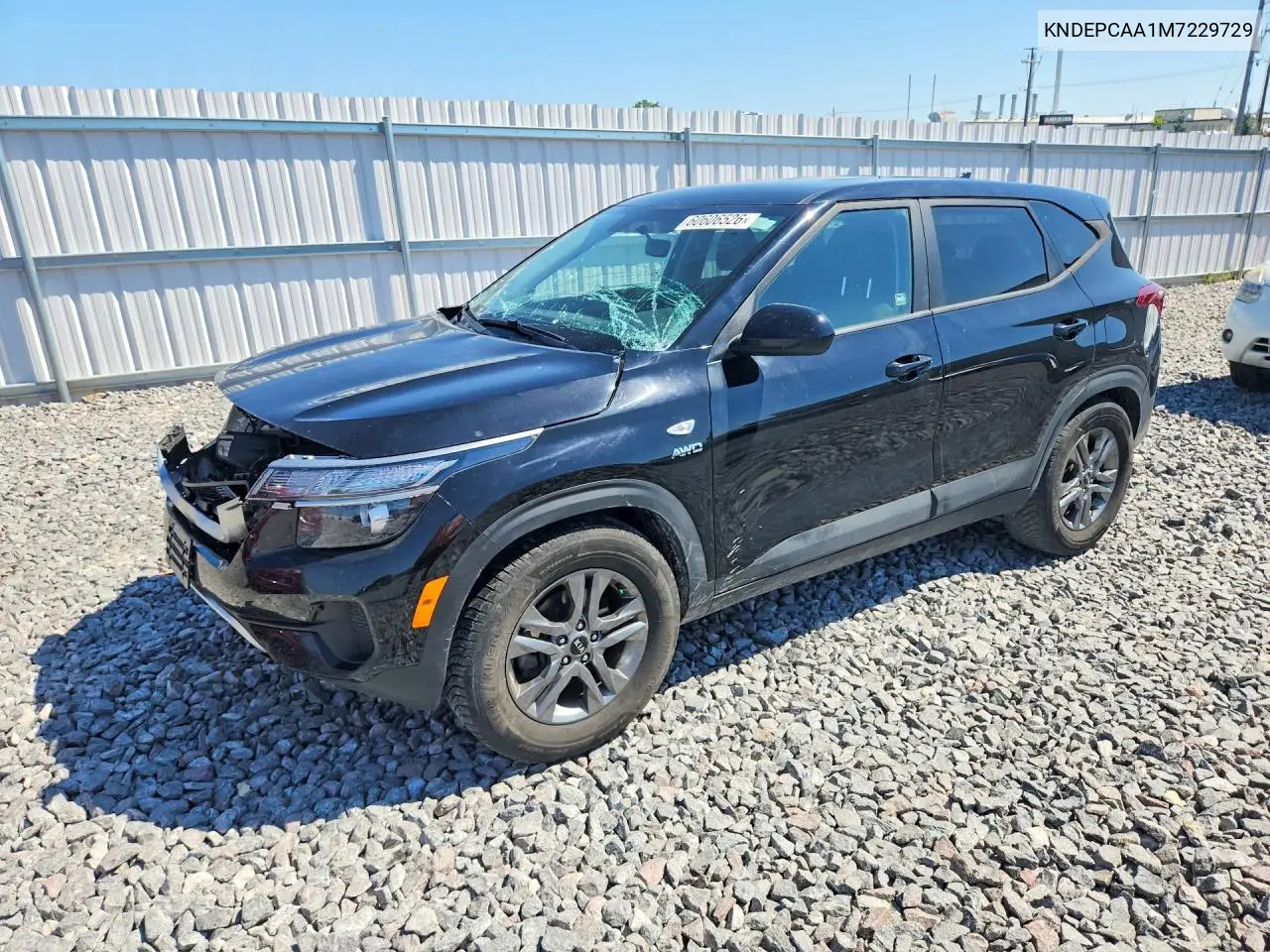 2021 Kia Seltos Lx VIN: KNDEPCAA1M7229729 Lot: 60606526
