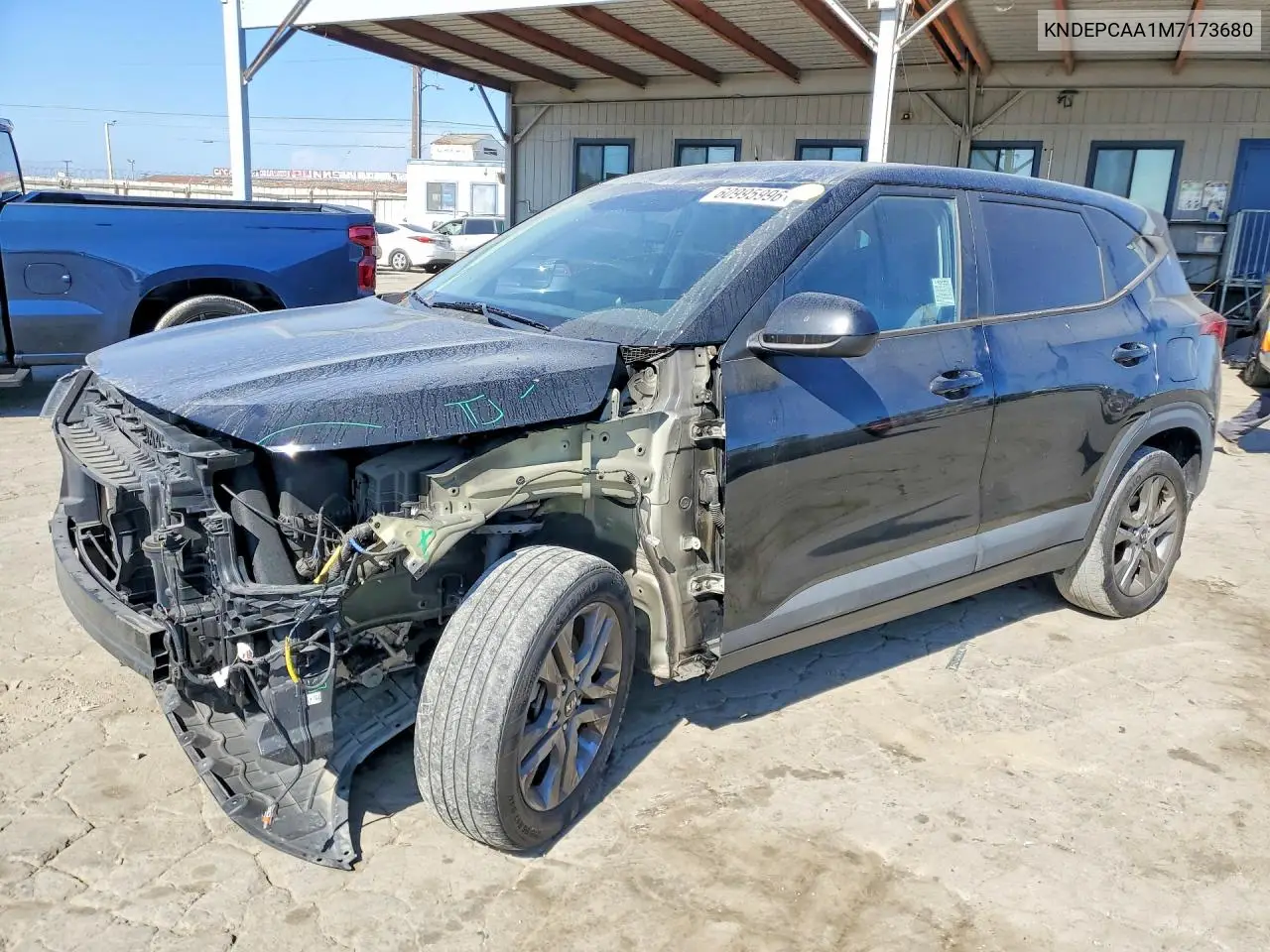 2021 Kia Seltos Lx VIN: KNDEPCAA1M7173680 Lot: 60995996