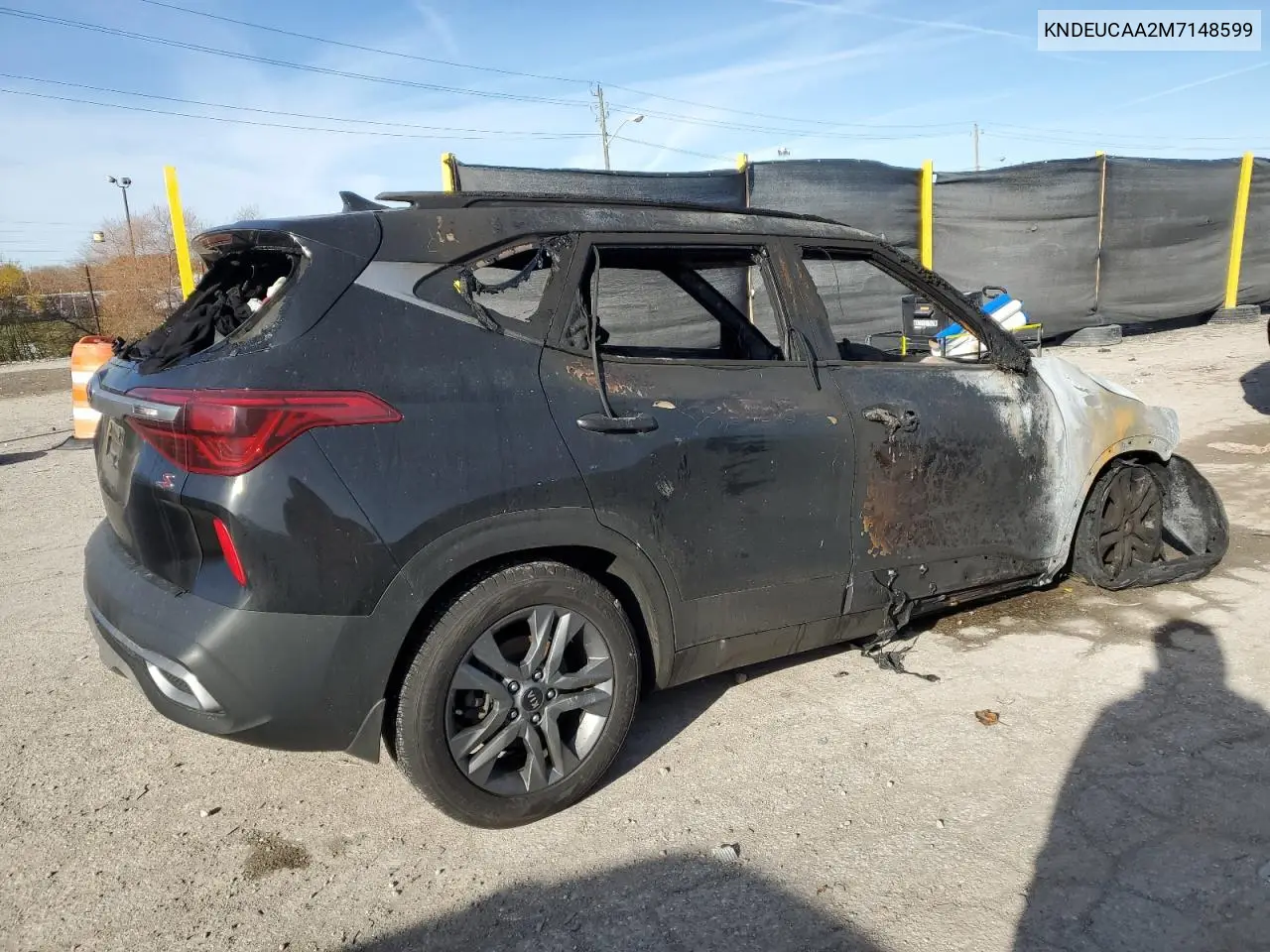 2021 Kia Seltos S VIN: KNDEUCAA2M7148599 Lot: 92511965