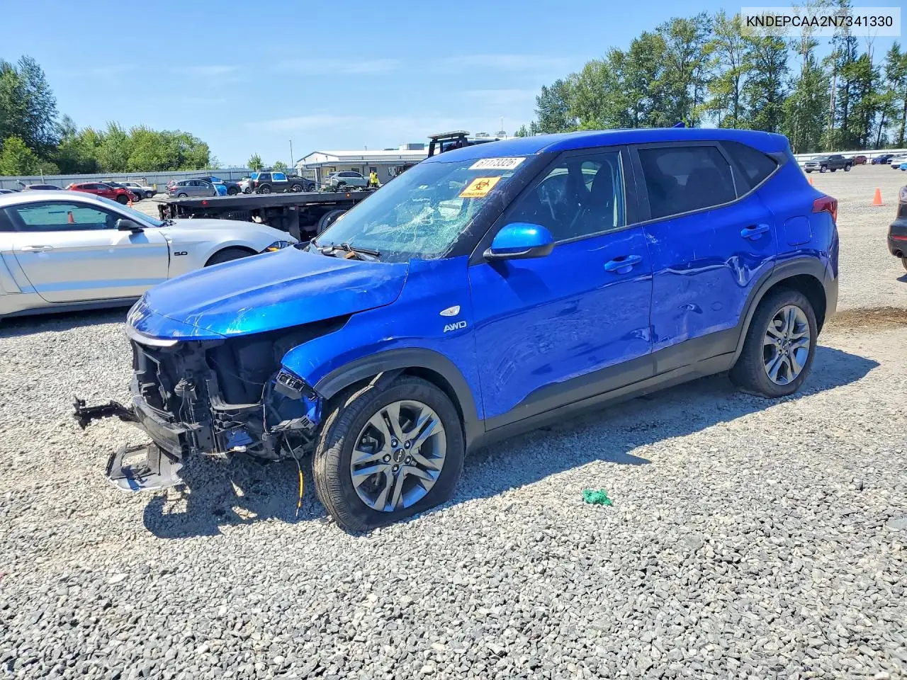 2022 Kia Seltos Lx VIN: KNDEPCAA2N7341330 Lot: 61173326