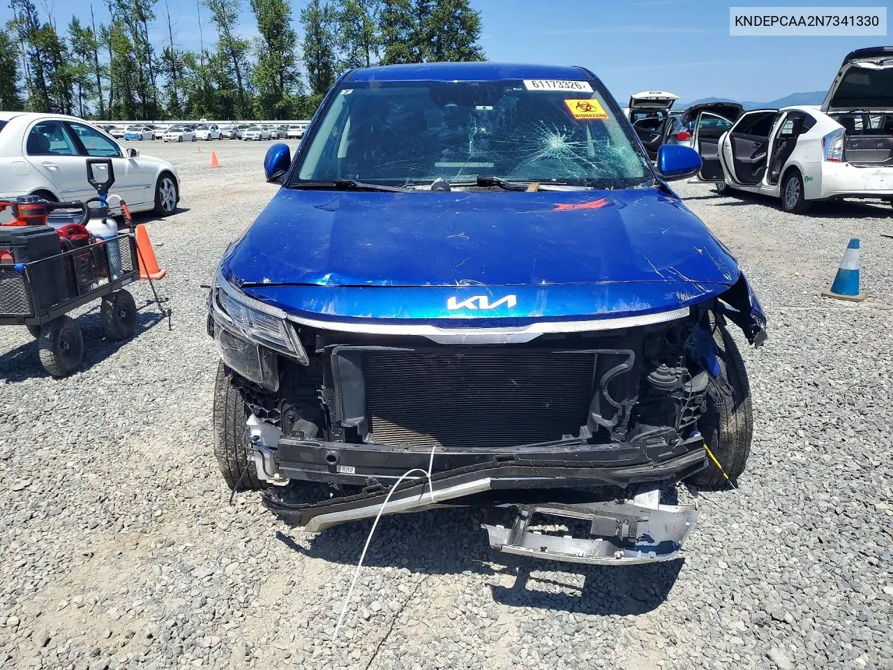 2022 Kia Seltos Lx VIN: KNDEPCAA2N7341330 Lot: 61173326