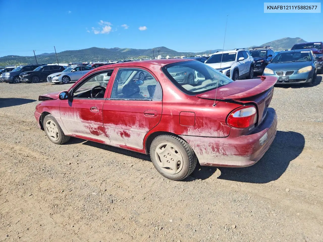 2000 Kia Sephia Base VIN: KNAFB1211Y5882677 Lot: 56364016