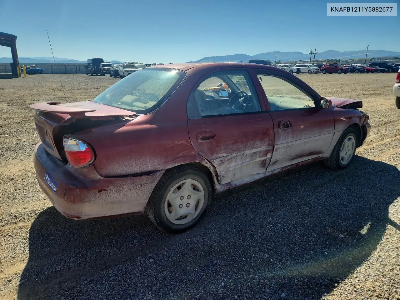 2000 Kia Sephia Base VIN: KNAFB1211Y5882677 Lot: 56364016
