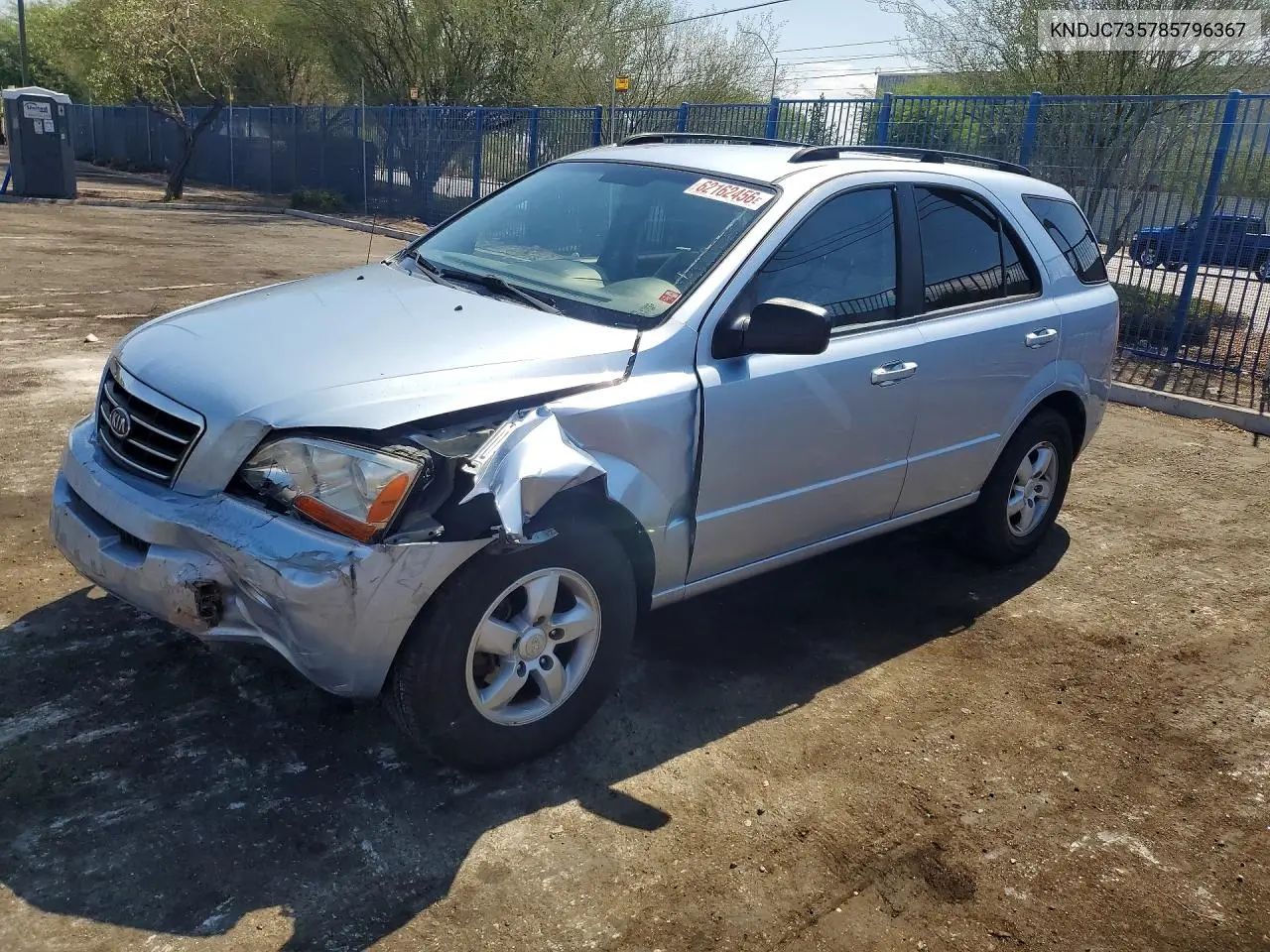 2008 Kia Sorento Lx VIN: KNDJC735785796367 Lot: 62162456
