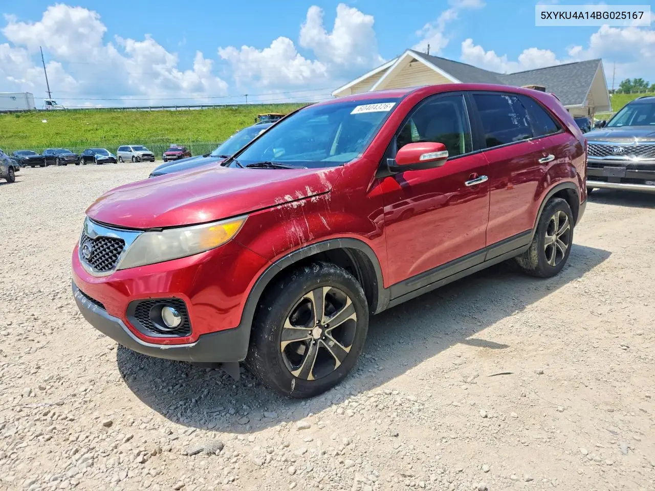 2011 Kia Sorento Ex VIN: 5XYKU4A14BG025167 Lot: 60404326
