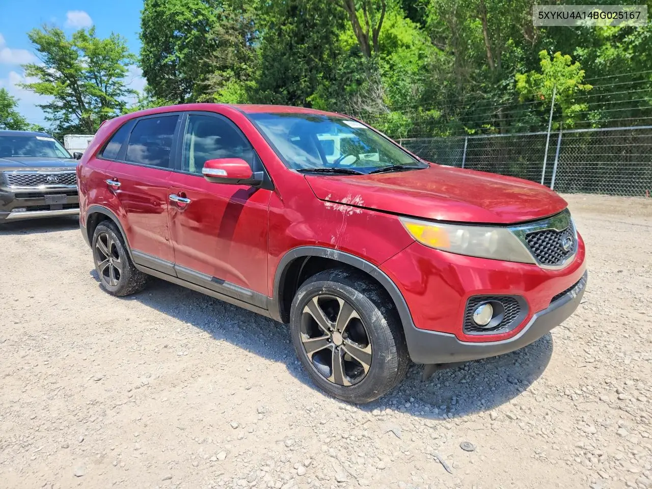 2011 Kia Sorento Ex VIN: 5XYKU4A14BG025167 Lot: 60404326