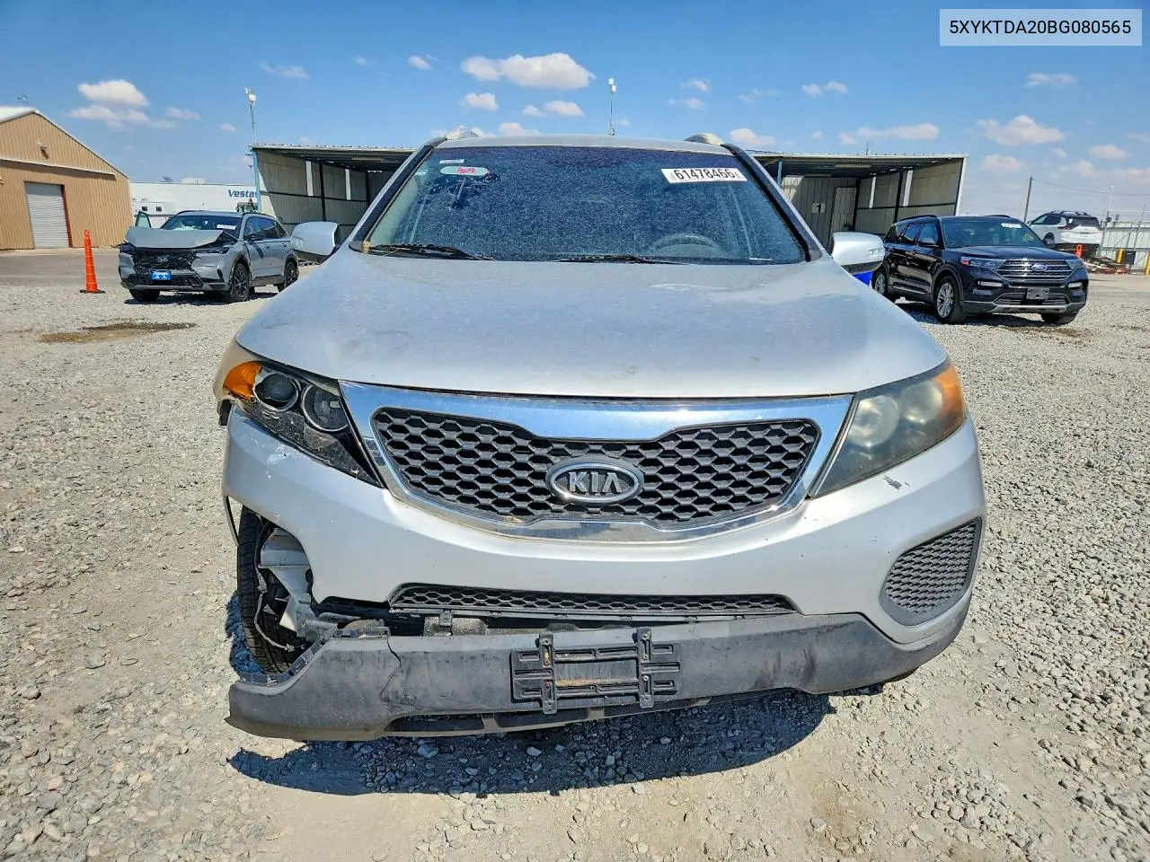 2011 Kia Sorento Lx VIN: 5XYKTDA20BG080565 Lot: 61478466