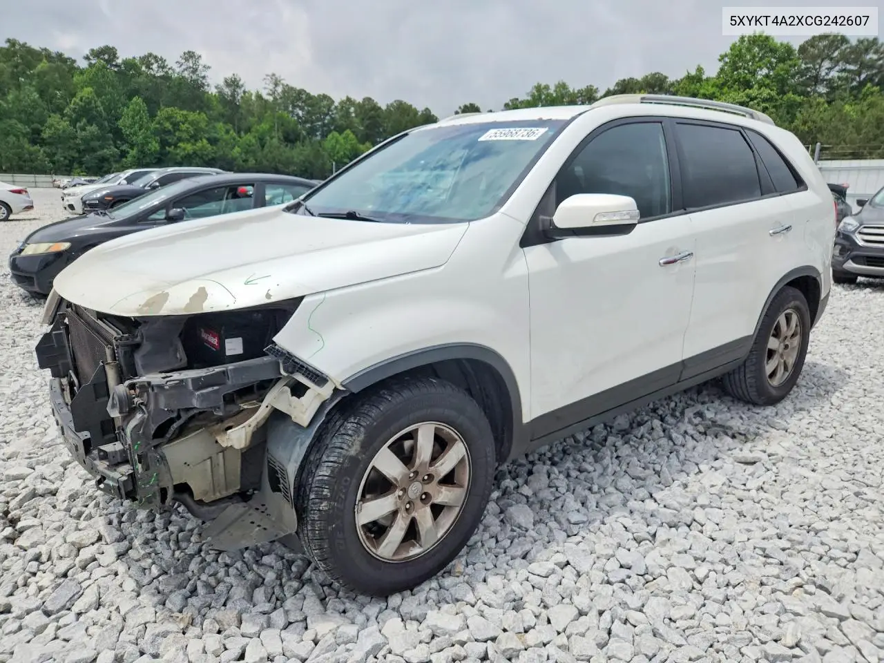 2012 Kia Sorento Lx VIN: 5XYKT4A2XCG242607 Lot: 55968736