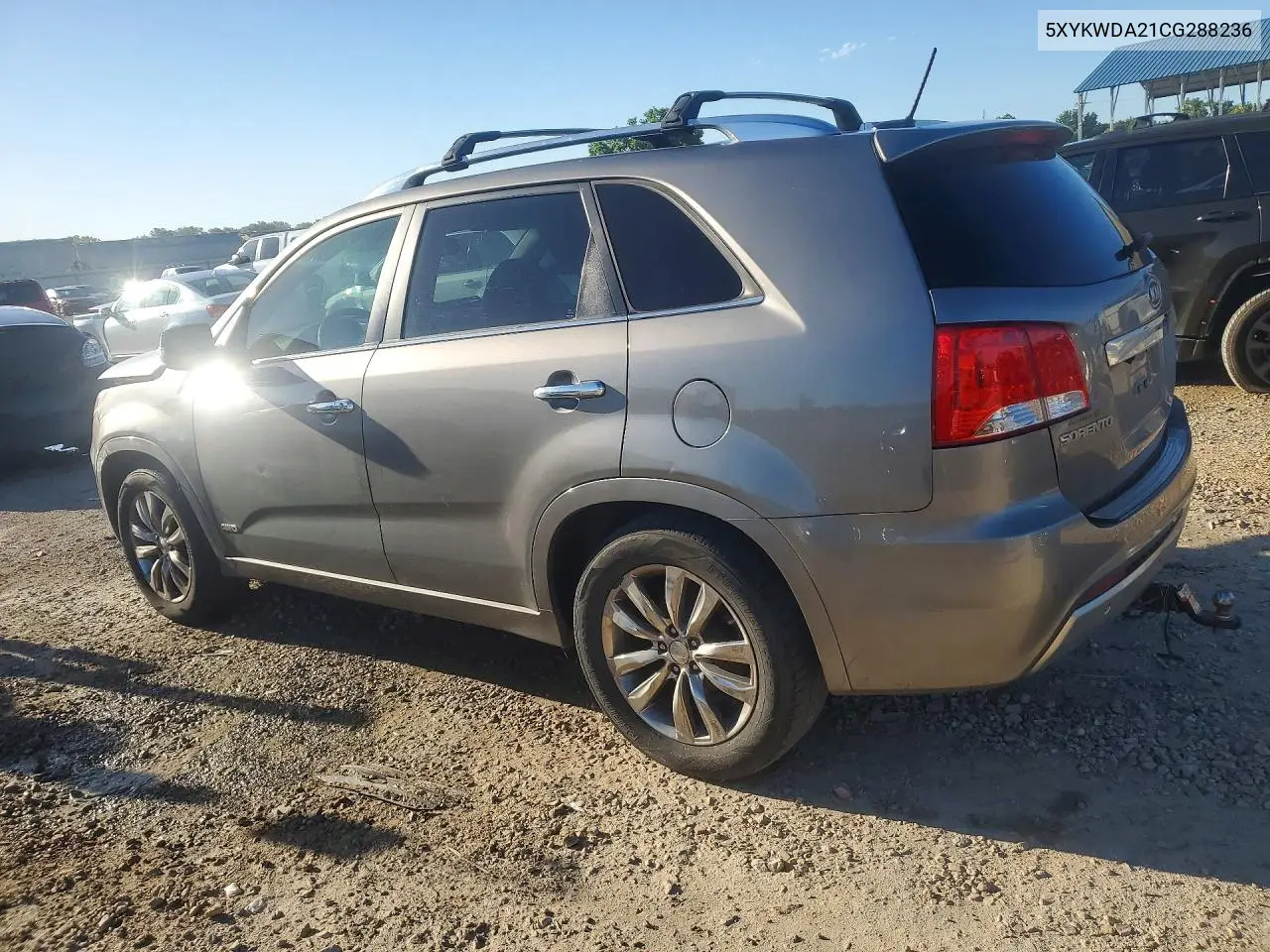 2012 Kia Sorento Sx VIN: 5XYKWDA21CG288236 Lot: 57430806