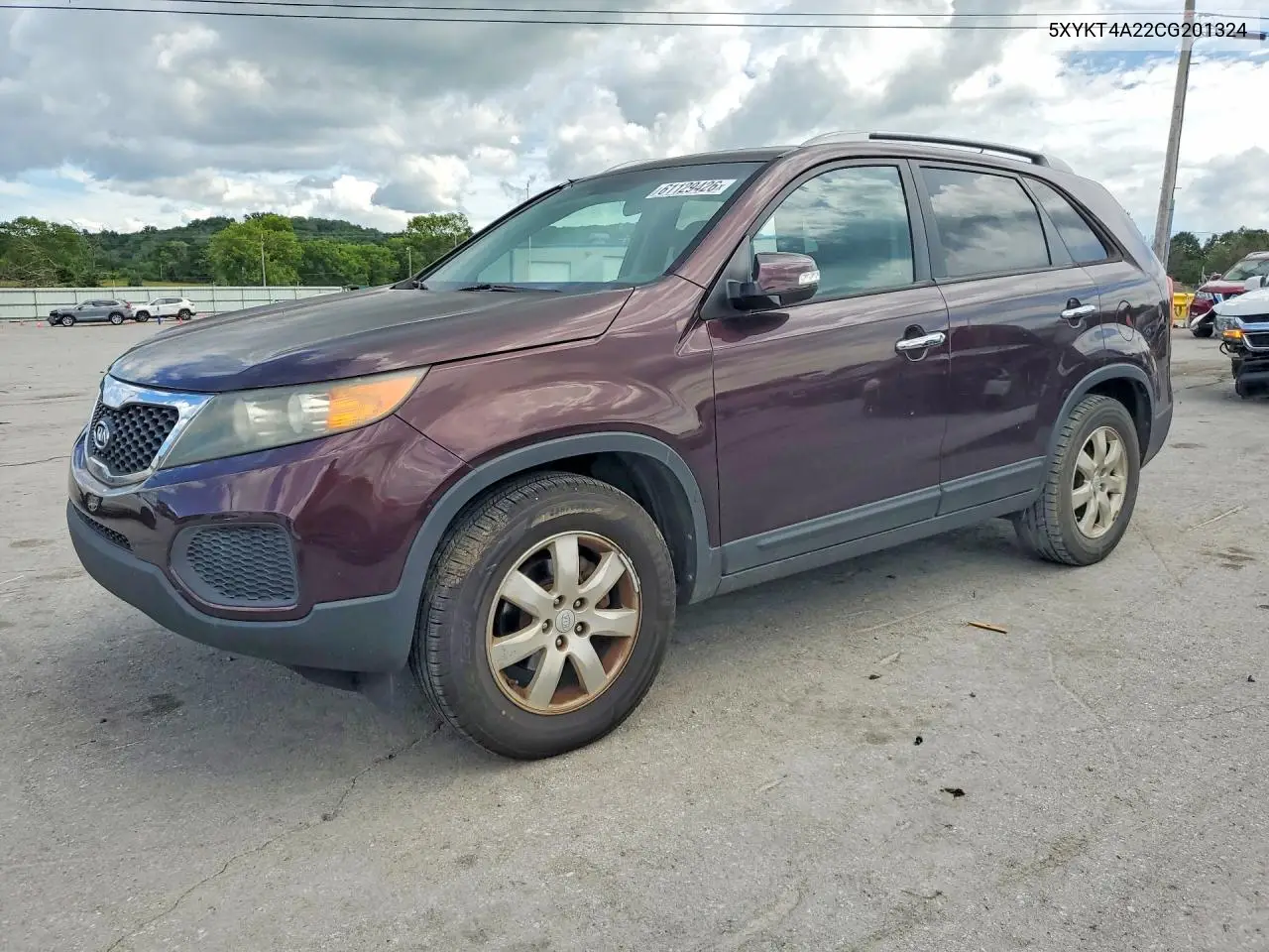 2012 Kia Sorento Lx VIN: 5XYKT4A22CG201324 Lot: 61129426