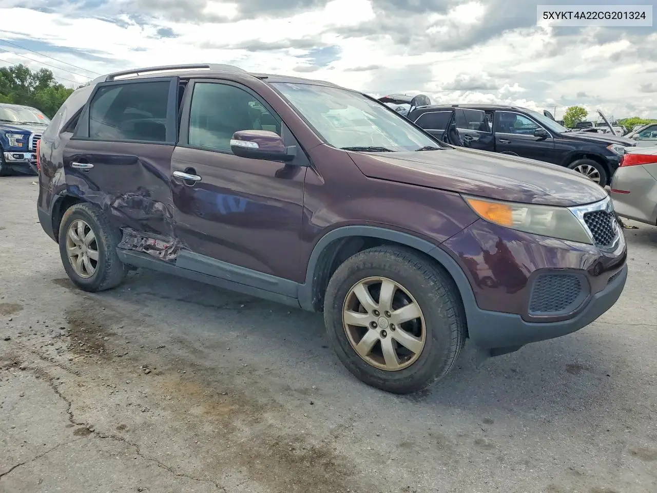 2012 Kia Sorento Lx VIN: 5XYKT4A22CG201324 Lot: 61129426