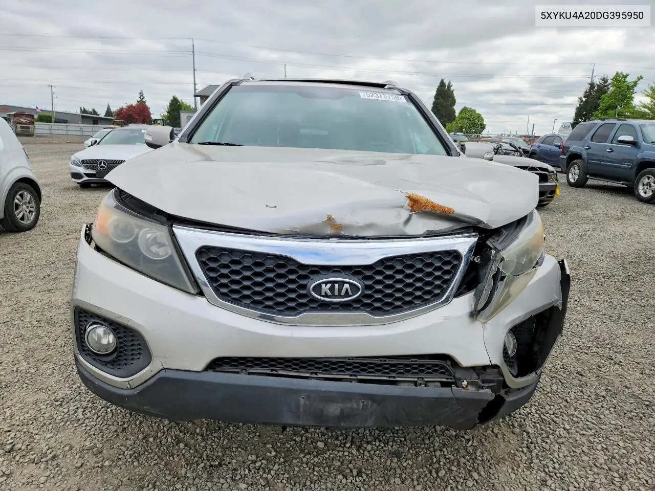 2013 Kia Sorento Ex VIN: 5XYKU4A20DG395950 Lot: 52373756