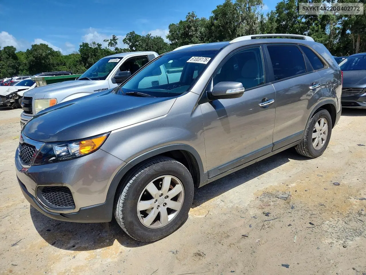 2013 Kia Sorento Lx VIN: 5XYKT4A22DG402772 Lot: 61008176