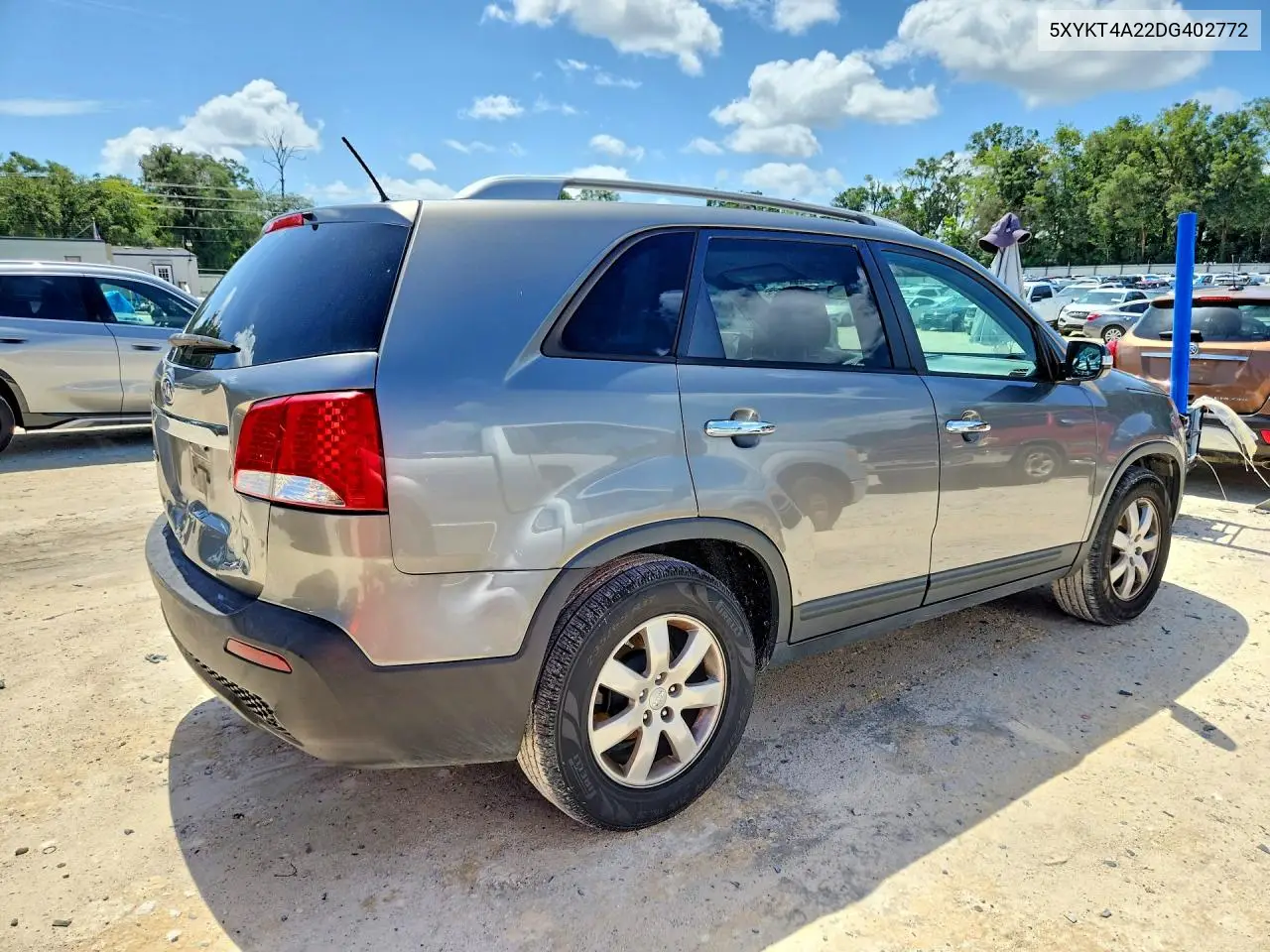 2013 Kia Sorento Lx VIN: 5XYKT4A22DG402772 Lot: 61008176
