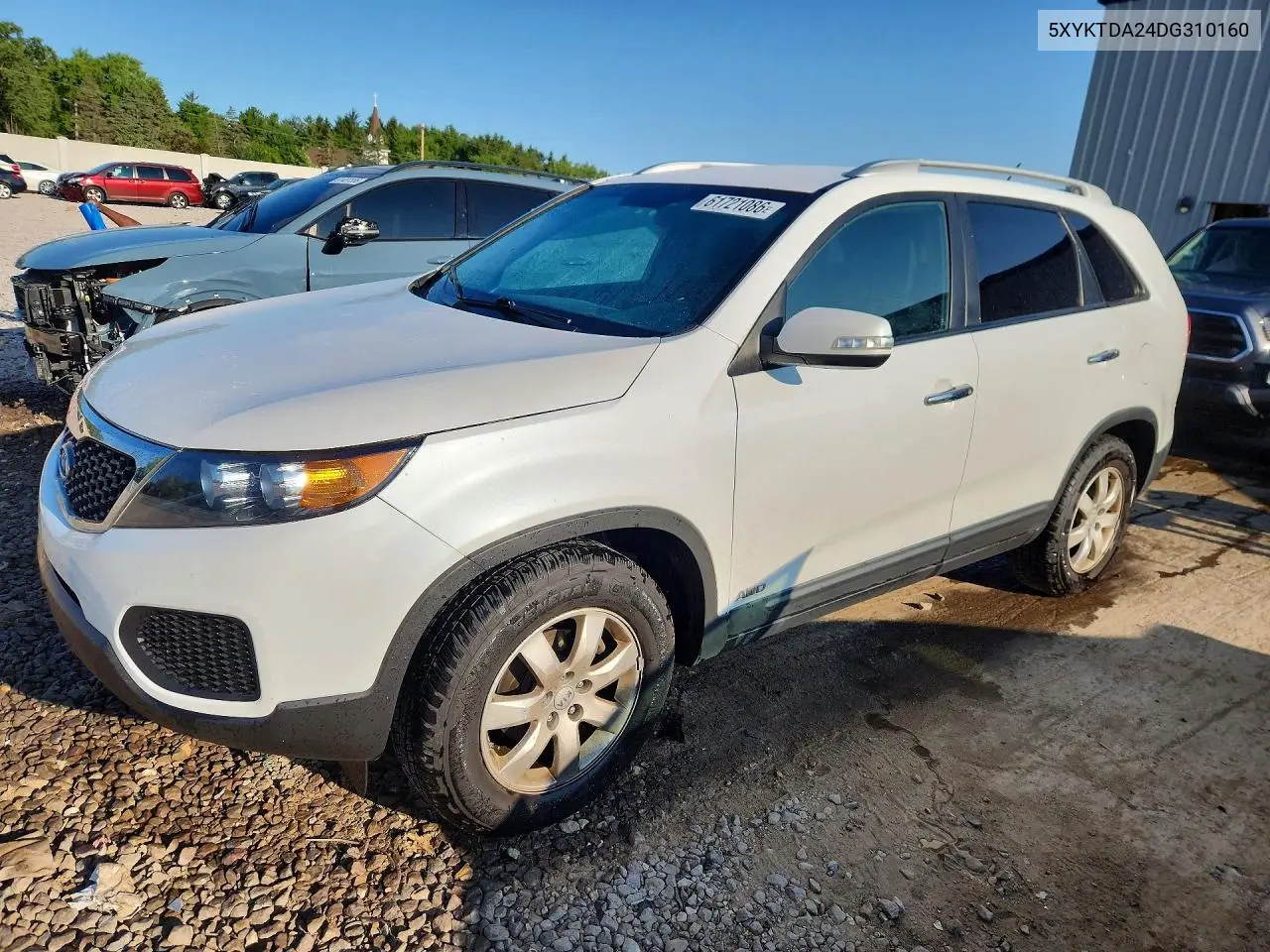 2013 Kia Sorento Lx VIN: 5XYKTDA24DG310160 Lot: 61721086