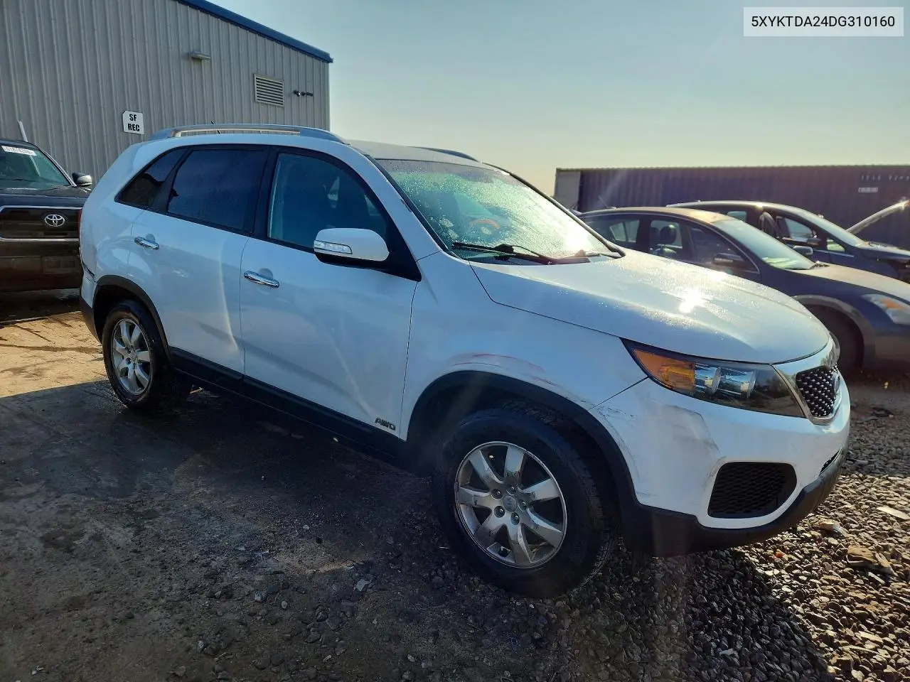 2013 Kia Sorento Lx VIN: 5XYKTDA24DG310160 Lot: 61721086