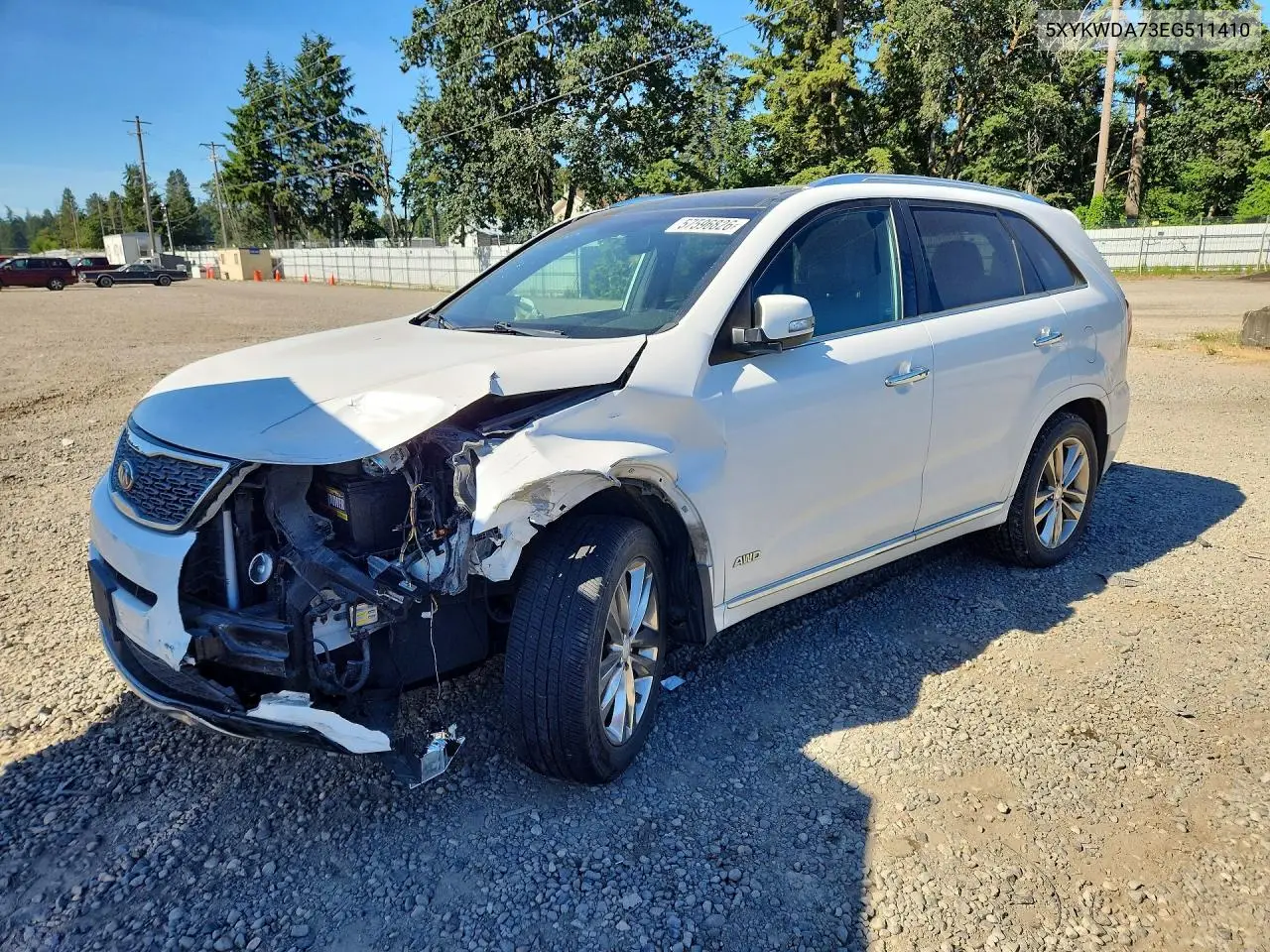 2014 Kia Sorento Sx Limited VIN: 5XYKWDA73EG511410 Lot: 57596826