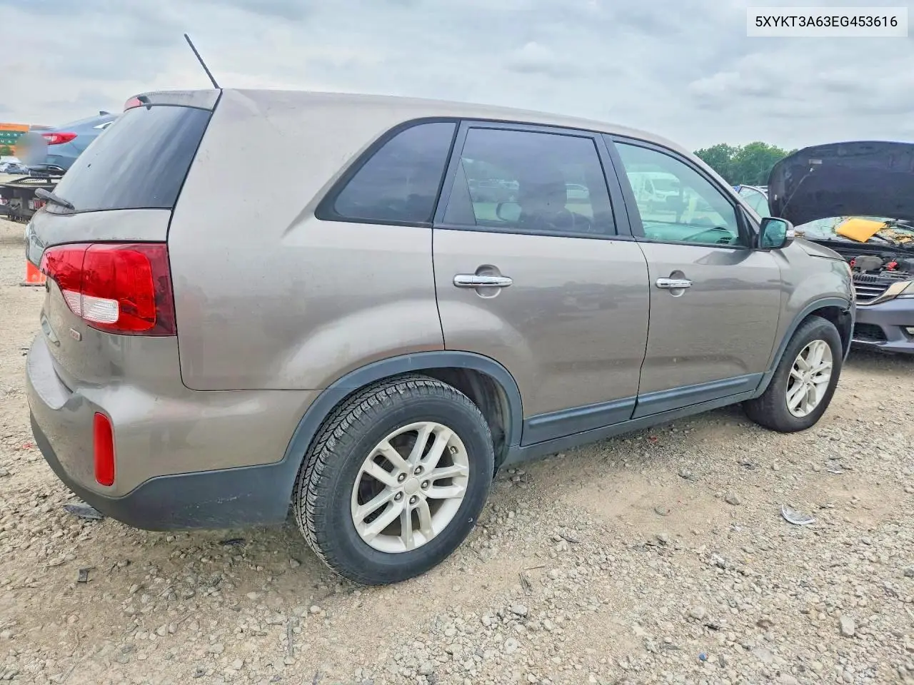 2014 Kia Sorento Lx VIN: 5XYKT3A63EG453616 Lot: 58809436