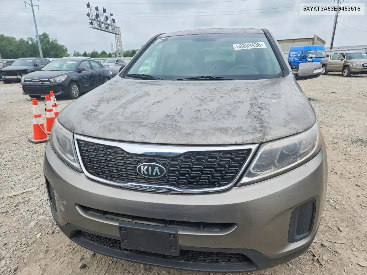 2014 Kia Sorento Lx VIN: 5XYKT3A63EG453616 Lot: 58809436