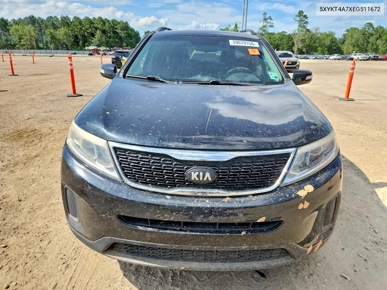 2014 Kia Sorento Lx VIN: 5XYKT4A7XEG511672 Lot: 59079156