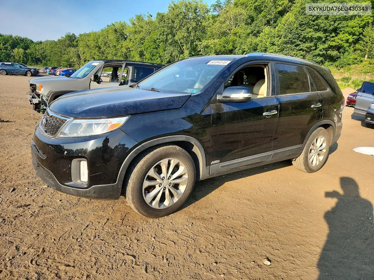 2014 Kia Sorento Ex VIN: 5XYKUDA76EG430343 Lot: 60384516